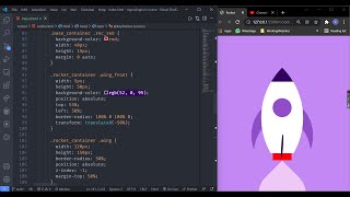 Creating Rocket using CSS | HTML | Mg Coding Fun