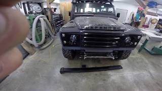 1997 Defender 90 front end grille, lights and bumper