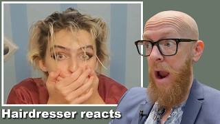 THEY ARE CUTTING A PIXIE HAIRCUT AT HOME !!! Hairdresser reacts to Hair Fails #h