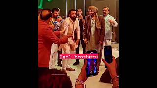 #bobbydeol & #sunnydeol seen singing and dancing on stage at #karandeol's #sangeetceremony #shorts