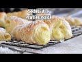 italian cream filled cannoncini horn by cooking with manuela