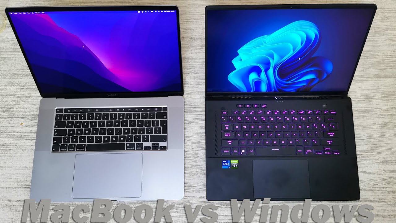 MacBook 16 Pro Vs Asus Zephyrus M16. Apple Vs Windows - YouTube