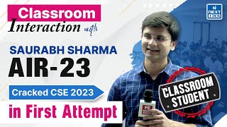How to crack UPSC in First Attempt? - Rank 23 Saurabh Sharma UPSC CSE Topper 2023