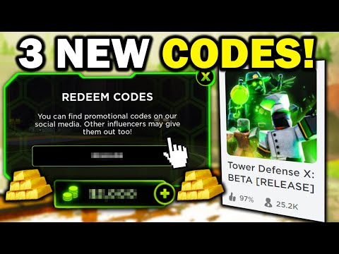 3 NEW CODES & UPDATE!! Tower Defense X Roblox