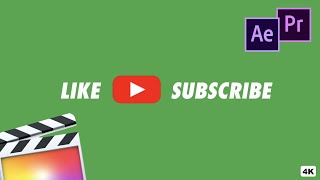 LIKE \u0026 SUBSCRIBE - Clean Animation (green screen) in 4K - FREE DOWNLOAD