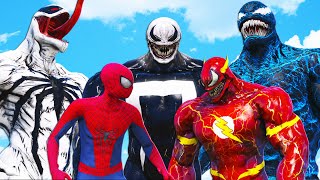 AMAZING SPIDER-MAN vs TEAM VENOM (Venom-Ghost & Blue Venom & Venom-Flash & Anti-Venom)