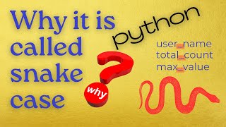 Why it is called snake case? (Python Variables)