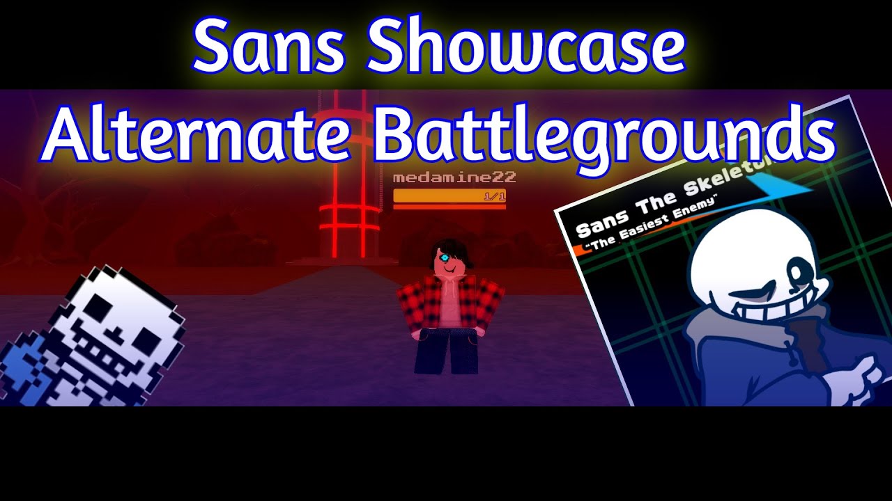 Sans Showcase Undertale Alternate Battlegrounds/Roblox - YouTube