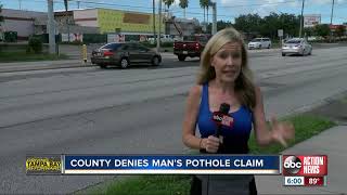 Seminole man's pothole claim denied by county after hundreds of dollars in damages from popped tire