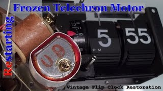 Vintage Flip Clock Restoration - Restarting frozen Telechron motor - National Panasonic RC-6530