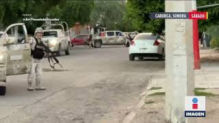 Reporteros graban balacera en Caborca, Sonora | Noticias con Ciro Gómez Leyva