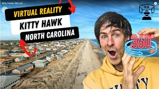 🌐INTERACTIVE Virtual Reality Tour of Kitty Hawk Beach, North Carolina in Immersive 360 - OBX