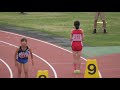 女子800ｍ準決勝全3組、1組の石川蘭選手が2 16.36で全体トップ通過。第50回北海道中学陸上。