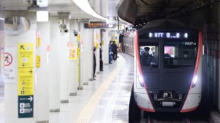 5320F引退で5500形初充当！【4K高画質】【都営浅草線浅草橋駅1番線（西馬込方面分）ホームドア輸送】都営5500形5527編成が警笛２発鳴らし五反田駅2番線を通過（2397T）2023.2.25