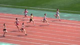 13年3月30日記録会　女子１00ｍ1組