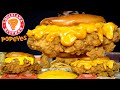 ASMR POPEYES CHICKEN SANDWICH & FRIES WITH CHEESE & EXTRA SAUCE MUKBANG | Magic Mikey