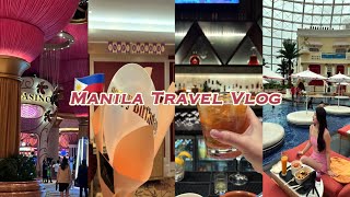 Manila vlog 마닐라 여행 브이로그🇵🇭| 아시아나 비즈니스 | 오카다 마닐라 카지노 호텔 분수쇼 \u0026 OKADA LOUNGE | sm몰 | 망이나살(Mang Inasal)