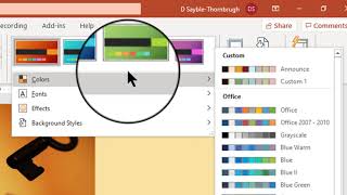 How to Change a Theme and its Variants in PowerPoint 2019 \u0026 365