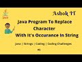 Java Program To Replace Character With It's Occurrence | Java | Ashok IT