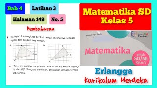 5 | 5. Hitunglah luas segitiga berikut dengan melihatnya sebagai bagian dari bangun segi empat. a.