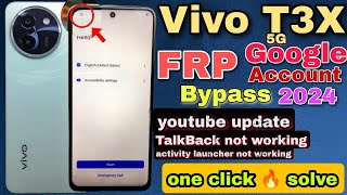 Vivo T3x 5g Frp Bypass Android 14 | Latest Security | Vivo T3x 5g Frp/Google Account Bypass 2024 |