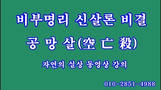 110 공 망 살空 亡 殺, 비부명리 신살론