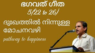 20577 # ഭഗവദ് ഗീത 5 (22 to 26)  ദുഖത്തിൽനിന്നുള്ള മോചന വഴി /pathway to happiness/20/06/22