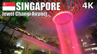 Jewel Changi Airport is Beautiful at Night, Singapore 🇸🇬 – Virtual Walk [4K] (▶45 min)