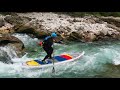 rigged for adventure suping the crystal blue waters of the soca river