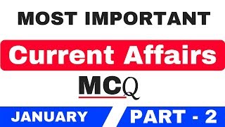 Current Affairs January Most Important MCQ in Hindi  for IBPS PO, IBPS Clerk, SSC CGL,  CHSL Part 2