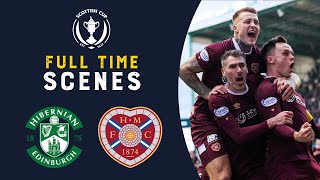 SCENES as Hearts win Edinburgh Derby! | Hibernian 0-3 Hearts | Scottish Cup Fourth Round 2022-23