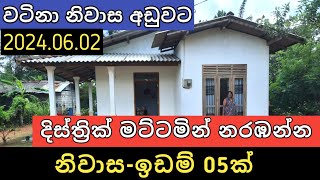 දිස්ත්‍රීක් මට්ටමින් නිවාස ඉඩම් 05ක් | House for sale | Land sell | Property selling | 2024