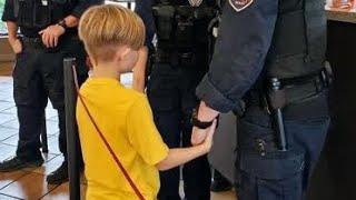 Boy Prays With Officers Every Week, Gut Tells Manager To Film It