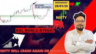 SHARP PROFIT BOOKING AFTER A RECOVERY | NIFTY BANKNIFTY ANALYSIS FOR TOMORROW 29/1/25