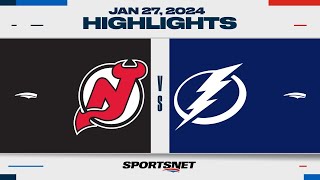 NHL Highlights | Devils vs. Lightning - January 27, 2024