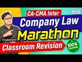 Company Law Marathon | CA CMA Inter | 100% Classroom Revision | Siddharth Agarwal