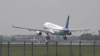 【4K】成田では珍しいA330のガルーダ・インドネシア☆通常便のB777と併せて