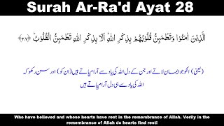 Surah Ar Ra'd Ayat 28 | Ar-Ra'd Ayat 28 | Surah Ar Ra'd Verse 28 | Allazina Amanu Wa Tatma Innu