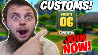 FORTNITE OG \u0026 RELOAD CUSTOMS LIVE! EU (Solo, Duos, Squads)