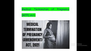 Medical Termination of Pregnancy (MTP) Act