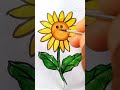 sun flower art idea for kids very easy sunflower shorts youtubeshorts