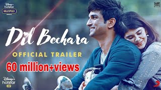 Dil bechara movie official trailer। Sushant singh Rajput new movie trailer । sanjana sangani