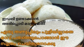 മാവ് പതഞ്ഞു പൊങ്ങാനും ഇഡ്ഡലി സോഫ്റ്റാകാനുമൊരു സൂത്രം/how to make perfect idly batter/#idlirecipe