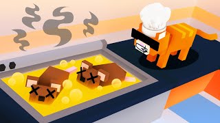 ROBLOX COOKING as CAT CHEF.. (Cook Burgers)