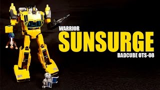 Badcube OTS-08 Warrior Sunsurge Transformers Masterpiece Sunstreaker inspired robot figure review