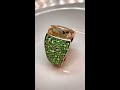 avea modern 11 carat imperial topaz 5.5 carats tsavorite garnets ring