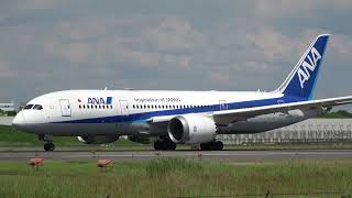 ANA B777-200 B787-8 伊丹空港の様子です。ANAウイングス DHC8-Q400