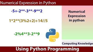 Numerical expression in python || how to solve numerical expression using python @PankajEduTech