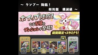 【クンプー降臨 壊滅級】クンプーリーダー ノーコンクリア【パズドラ】