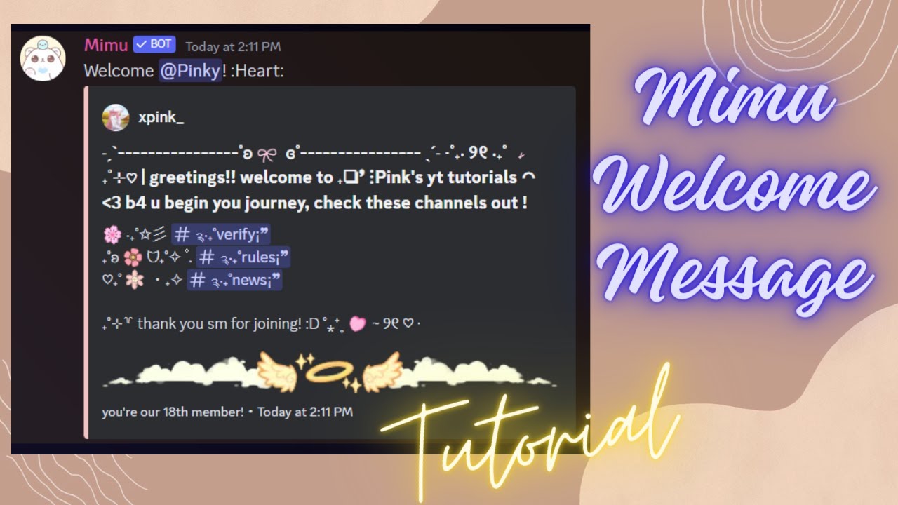 How To Make A Mimu Welcome Message Using Slash Commands Romo